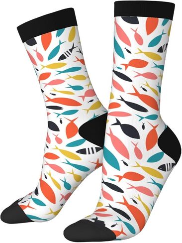 جوارب KUOAICY Fish Socks المبتكرة، جوارب كاجوال مضحكة ومجنونة للنساء والرجال in Kuwait