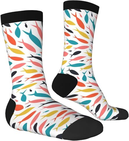 جوارب KUOAICY Fish Socks المبتكرة، جوارب كاجوال مضحكة ومجنونة للنساء والرجال in Kuwait