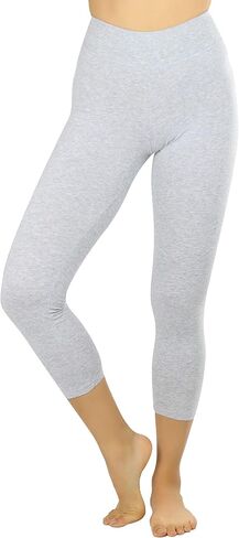 ToBeInStyle Women's Cotton-Spandex Capri Leggings in Kuwait