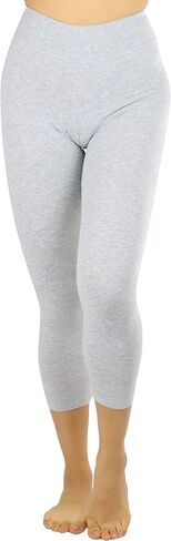 ToBeInStyle Women's Cotton-Spandex Capri Leggings in Kuwait