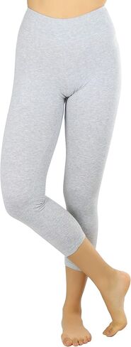 ToBeInStyle Women's Cotton-Spandex Capri Leggings in Kuwait