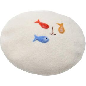 Zasy Women Wool Beret Casual French Cap Handmade Felt Cartoon Beanies
