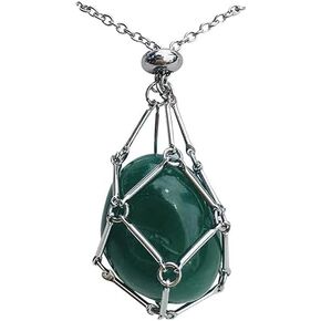 عقد حامل حجر كريستال من جوهوبسون، عقد حامل قلادة كريستال قابل للتعديل، عقد حامل كريستال يدوي الصنع، مجوهرات احجار كريمة هدية للنساء والرجال in Kuwait