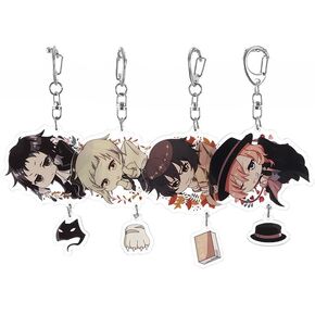 سلسلة مفاتيح تشويا ناكاهارا انيمي كوسبلاي دازاي اوسامو من اليبوي، قلادة من الاكريليك 4 قطع in Kuwait