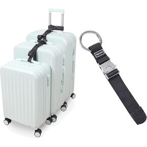 Vigorport إضافة أحزمة الأمتعة للحقيبة، حزام قابض السترة لحقيبة الظهر للسفر، حزام حقيبة الأمتعة، إضافة حقيبة ملحقات مرفقة قابلة للتعديل لتوصيل أمتعتك الثلاثة معًا وإكسسوارات السفر in Kuwait