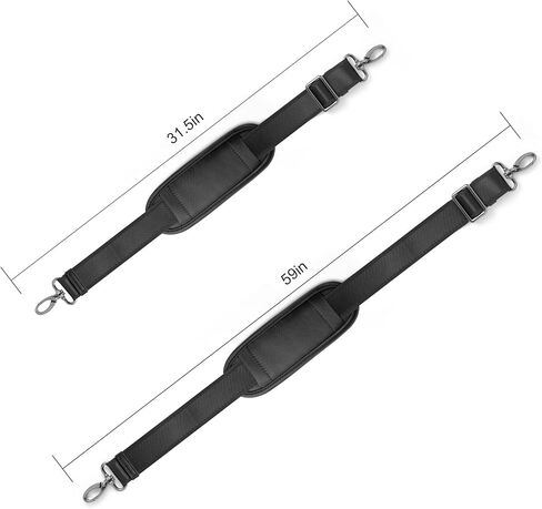 حزام حمل الحيوانات الأليفة قابل للتعديل مع خطافات معدنية دوارة لحمل الأمتعة وحقائب الكمبيوتر المحمول من Qishare 59inch in Kuwait