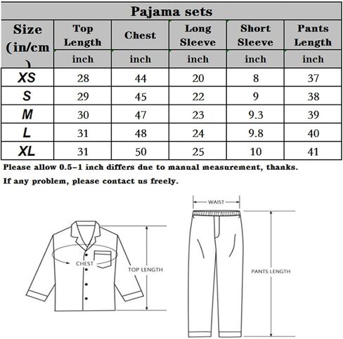 ZUEVI Men's Stain Pajamas set Classic Silk like Sleepwear Set Button-Down Loungwear Pj Sets in Saudi Arabia