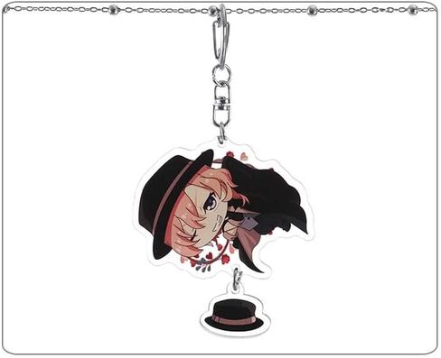 سلسلة مفاتيح تشويا ناكاهارا انيمي كوسبلاي دازاي اوسامو من اليبوي، قلادة من الاكريليك 4 قطع in Kuwait