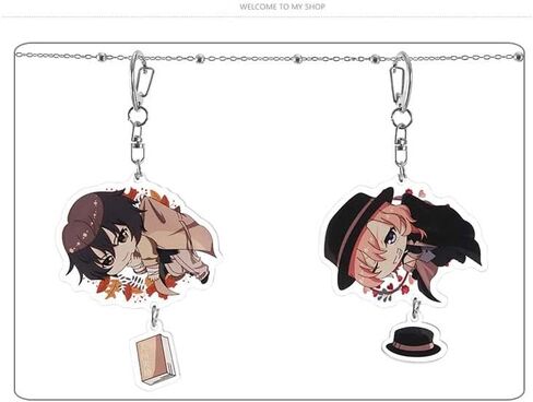 سلسلة مفاتيح تشويا ناكاهارا انيمي كوسبلاي دازاي اوسامو من اليبوي، قلادة من الاكريليك 4 قطع in Kuwait