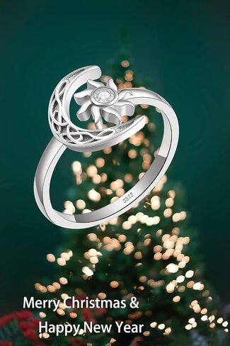 JXJL Cute Sterling Silver Ring Adjustable for Women Teen Girls Birthday Halloween Christmas S925 Silver Jewelry Gift in Kuwait