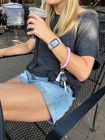 HADLEY MAE DESIGNS Key Ring Bracelet Keychain Wristlet Keychain Bangle Key Ring in Kuwait