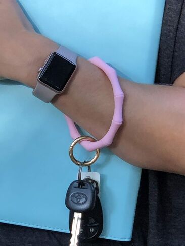 HADLEY MAE DESIGNS Key Ring Bracelet Keychain Wristlet Keychain Bangle Key Ring in Kuwait