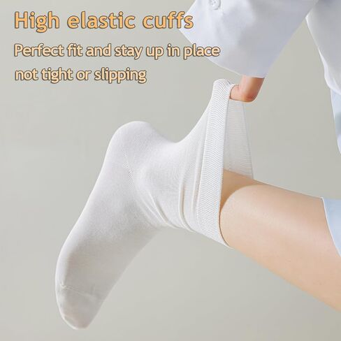 Mcool Mary Womens Crew Socks Ankle Thin Soft Cotton Casual Crozy Solid Bootie Socks for Women 6 Pack in Saudi Arabia
