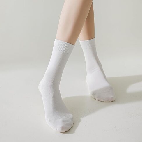 Mcool Mary Womens Crew Socks Ankle Thin Soft Cotton Casual Crozy Solid Bootie Socks for Women 6 Pack in Saudi Arabia