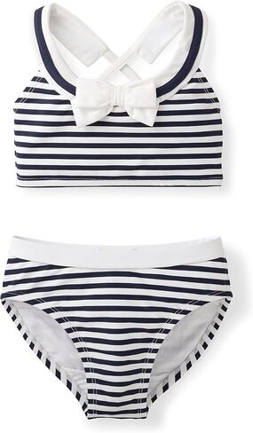 Hope & Henry Girls' Two-Piece Bikini Swimsuit with Ruffle and Bow Details in Saudi Arabia