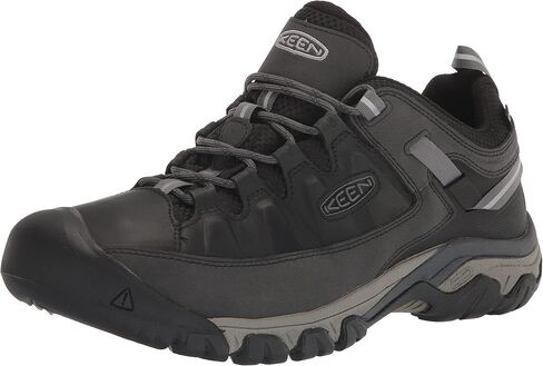 KEEN Men's Targhee 3 Low Height Waterproof Hiking Shoes, Black/Steel Grey, 12 in Saudi Arabia