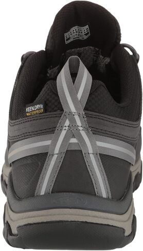 KEEN Men's Targhee 3 Low Height Waterproof Hiking Shoes, Black/Steel Grey, 12 in Saudi Arabia