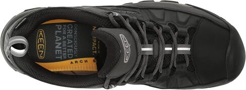 KEEN Men's Targhee 3 Low Height Waterproof Hiking Shoes, Black/Steel Grey, 12 in Saudi Arabia
