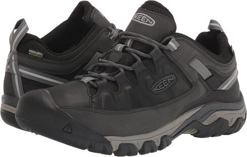 KEEN Men's Targhee 3 Low Height Waterproof Hiking Shoes, Black/Steel Grey, 12 in Saudi Arabia