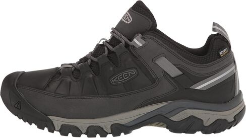 KEEN Men's Targhee 3 Low Height Waterproof Hiking Shoes, Black/Steel Grey, 12 in Saudi Arabia