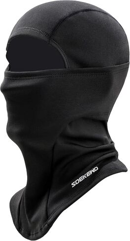 SoeKewo بالاكلافا قناع التزلج الشتوي مقاوم للرياح الرقبة الدافئة الصوف قناع الوجه الحراري يغطي للطقس البارد التزلج على الدراجات النارية ركوب الدراجات الرجال النساء، أسود in Kuwait