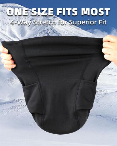 SoeKewo بالاكلافا قناع التزلج الشتوي مقاوم للرياح الرقبة الدافئة الصوف قناع الوجه الحراري يغطي للطقس البارد التزلج على الدراجات النارية ركوب الدراجات الرجال النساء، أسود in Kuwait