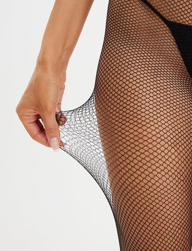 ZINTEDI 2 Pairs Fishnet Stockings for Women Fishnet Tights Sparkly Fishnets for Women in Kuwait