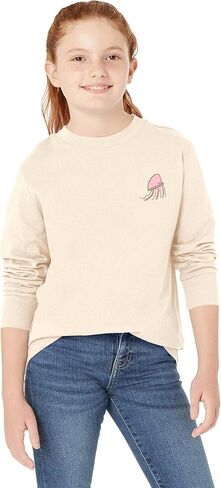 Amazon Essentials Unisex Kids and Toddlers' Long-Sleeve Rib Cuff T-Shirt, Pack of 2 in Saudi Arabia