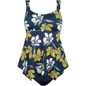 Septangle Women's Two Piece Tankini Bathing Suit Ruffle Flowy Tummy Control High Waisted Swimwear Floral Print Swimsuits in Kuwait