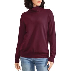 OPREXO Women's Turtleneck Sweater Long Sleeve Lightweight Pullover Knit Tops