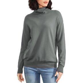 OPREXO Women's Turtleneck Sweater Long Sleeve Lightweight Pullover Knit Tops in Kuwait