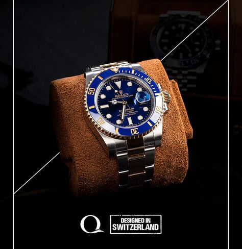 QWATCHBANDS حافظة جلدية واحدة لساعة السفر + حقيبة جلدية لساعة السفر (بني/أسمر) in Kuwait