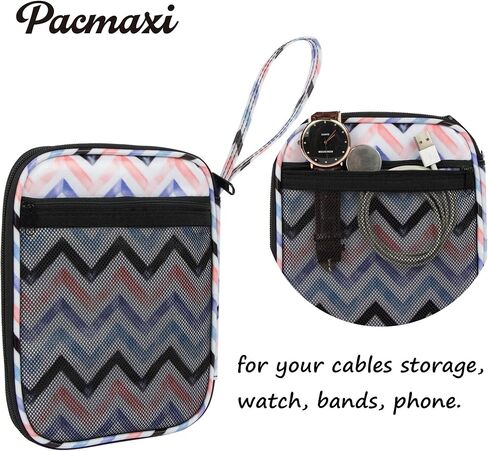 منظم تخزين حزام الساعة من PACMAXI يحمل 10 أحزمة للساعة، وحقيبة حمل لأشرطة ساعة السفر، وحقيبة تخزين لسوار الساعة، (رمادي داكن) in Kuwait