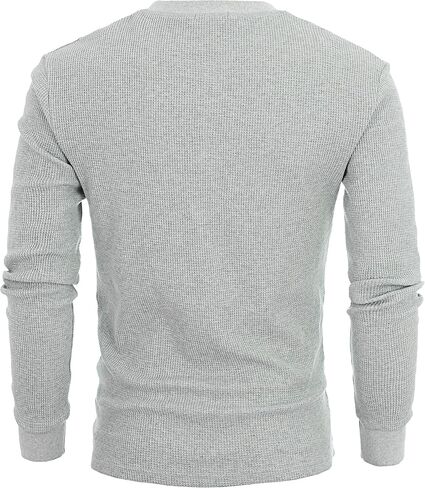GIVON Mens Slim Fit Casual Lightweight Waffle Henley Shirt in Saudi Arabia