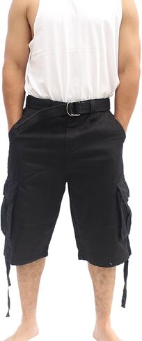 La Gate Mens Big and Tall Belted up to size 50 Cargo Short in Saudi Arabia