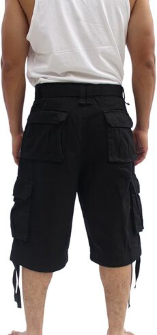 La Gate Mens Big and Tall Belted up to size 50 Cargo Short in Saudi Arabia
