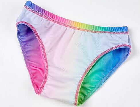 Swimsuit for Girls 7-8 Years Old Kids Two Piece Swimwear Tankini Sets Beach Surfing Water Sport Rainbow Swimwear in Saudi Arabia