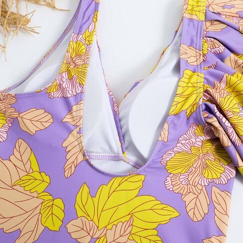 Women's One Piece Swimsuit with Beach Cover up Wrap Skirt Floral Tummy Control Tankini Set 2 Piece Swimsuit Outfits in Kuwait