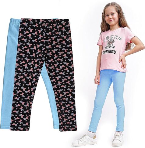 طماق Sleepdown Girls حزمة من 2 طماق مبطنة بالصوف للفتيات بسط طفلة السراويل الجوارب للفتيات طماق مضيئة in Kuwait