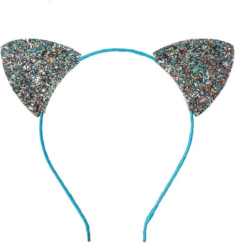 Lirila Double-Side Sparkly Glitter Sequin Ear Headbands 5 Pcs Kitty Leopard Print for Women and Girls Metal Hoop Shiny Hairbands for Festival Party Decorations and Cosplay Makeup in Kuwait