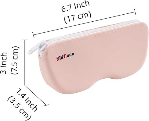 DODAMOUR 2 Pack Sunglasses Case Zipper, Silicone Eyeglasses Case, Portable Travel Glasses Organizer Box for Men and Women in Kuwait
