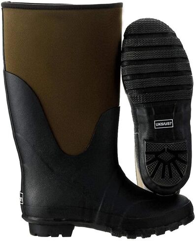 Jileon Wide Calf Warm Insulated Neoprene Rain Boots for Men & Women - up to 20 inch Calf - Wide in Foot and Calf in Saudi Arabia