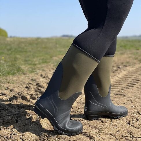 Jileon Wide Calf Warm Insulated Neoprene Rain Boots for Men & Women - up to 20 inch Calf - Wide in Foot and Calf in Saudi Arabia