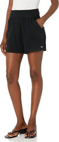 Andrew Marc Women's Mid Thigh Length Relaxed Fit Standard Rise Fold-Over Waistband Lounge Short in Saudi Arabia