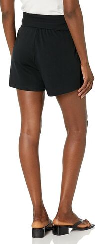 Andrew Marc Women's Mid Thigh Length Relaxed Fit Standard Rise Fold-Over Waistband Lounge Short in Saudi Arabia