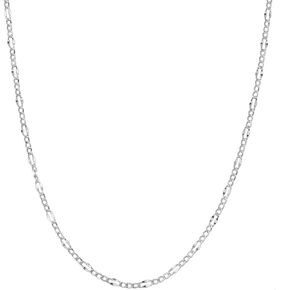 Kooljewelry 14k White Gold 2.3 mm Figaro Link Chain Necklace (16, 18, 20, 22, 24, 30 or 36 inch) in Kuwait