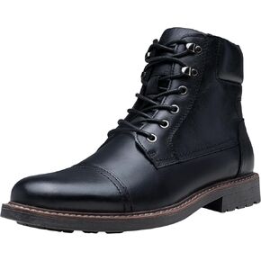 Jousen Mens Boots Leahter Retro Dress Boots for Men Cap Toe Boots for Men
