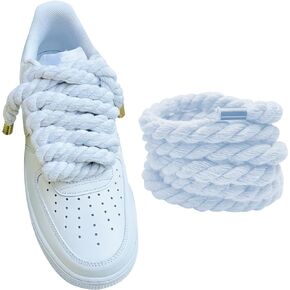 Lopau Thick Rope Shoe Laces for Air Force 1, Dont Punch DIY Chunky Jumbo Shoelaces for Dunk,Air Jordan,AF1 Sneakers