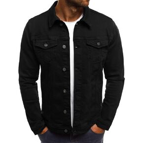 Lu's Chic Men's Shirt Jacket Shirts Shacket Soft Trucker Shirt Fall Long Sleeve Classic Button Casual Western Dinner Top