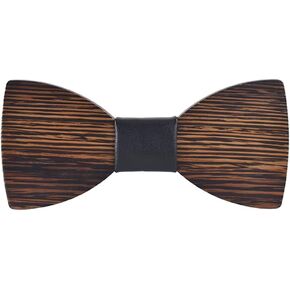 Huliyhus Wooden Mens Bow Ties Natural Wood Handcrafted Bow Tie Adjustable Bowties Necktie for Tuxedo Wedding Party in Kuwait